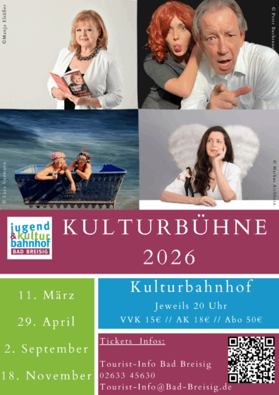Tickets für die Kulturbühne Bad Breisig 2026 ab sofort erhältlich